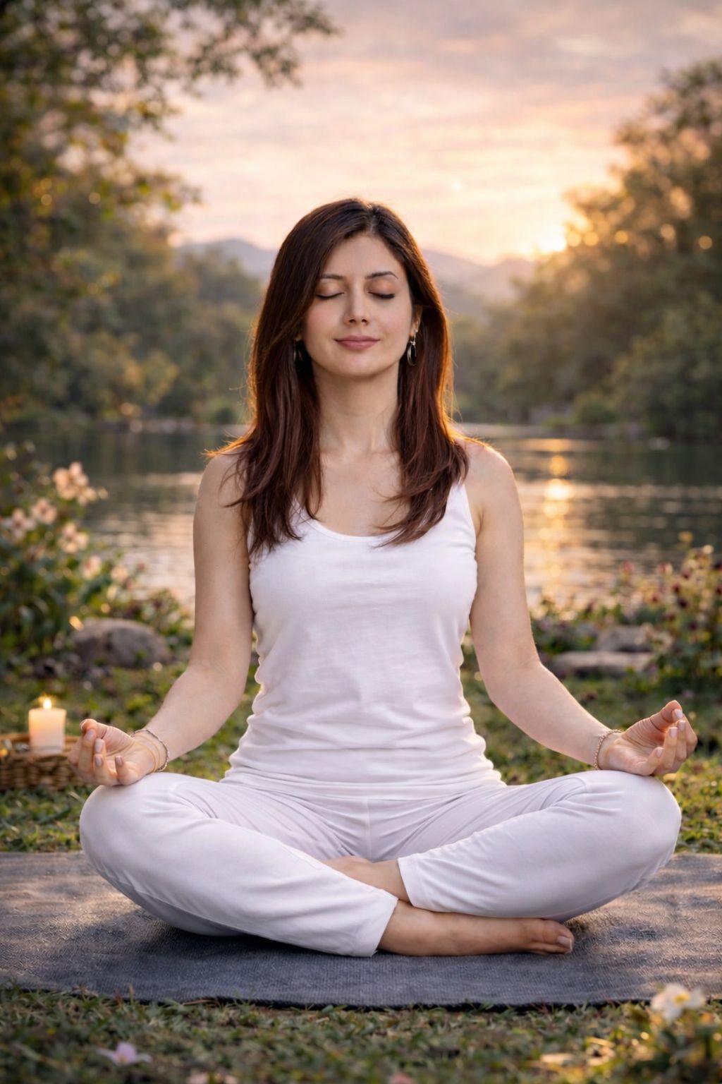 Yoga-Portrait im Freien